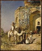 Edwin Lord Weeks Old Blue Tiled Mosque Outside of Delhi India